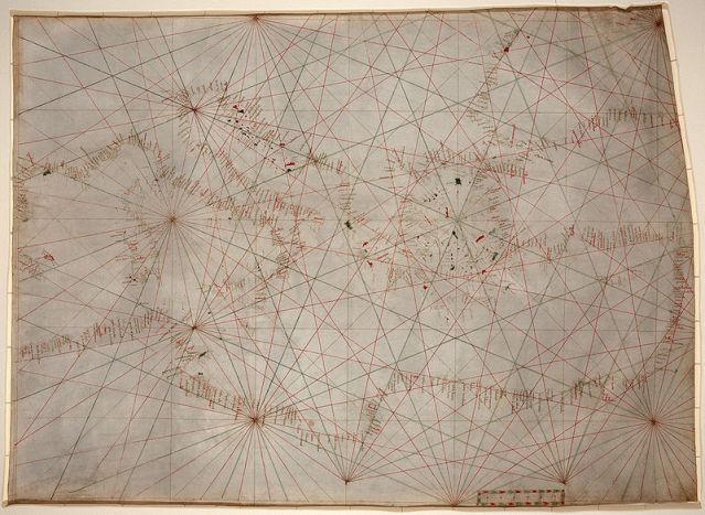 14th c. portolan chart (mediterranean)