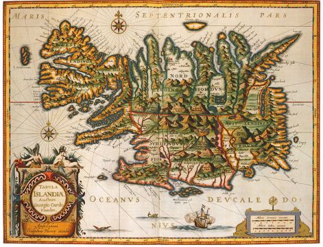 Tabula Islandiæ, Georgius Carolus Flandrus, 1638.